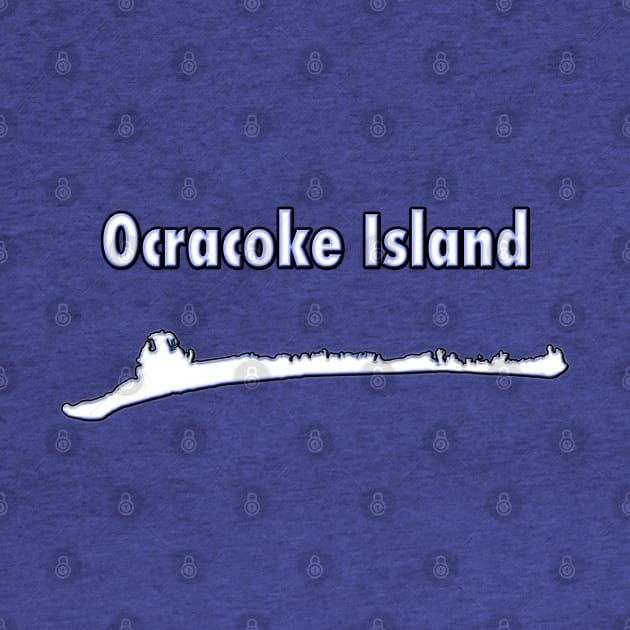 Ocracoke Island Map Outline by Trent Tides